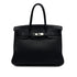 HERMES BIRKIN 30 BLACK TOGO HAND BAG 2005 SQUARE I PALLADIUM HARDWARE 90313415