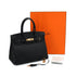HERMES BIRKIN 30 BLACK TOGO HAND BAG 2016 X STAMP ROSE GOLD HARDWARE 90325330