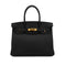 HERMES BIRKIN 30 BLACK TOGO HAND BAG 2016 X STAMP ROSE GOLD HARDWARE 90325330