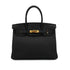 HERMES BIRKIN 30 BLACK TOGO HAND BAG 2016 X STAMP ROSE GOLD HARDWARE 90325330