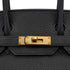 HERMES BIRKIN 30 BLACK TOGO HAND BAG 2016 X STAMP ROSE GOLD HARDWARE 90325330