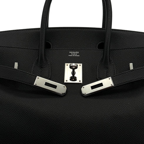 HERMES BIRKIN 30 BLACK VEAU EPSOM HAND BAG 2009 SQUARE M PALLADIUM HARDWARE 90322915
