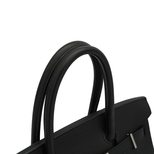 HERMES BIRKIN 30 BLACK VEAU EPSOM HAND BAG 2016 X STAMP PALLADIUM HARDWARE 90331417