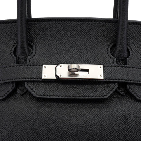 HERMES BIRKIN 30 BLACK VEAU EPSOM HAND BAG 2016 X STAMP PALLADIUM HARDWARE 90331417