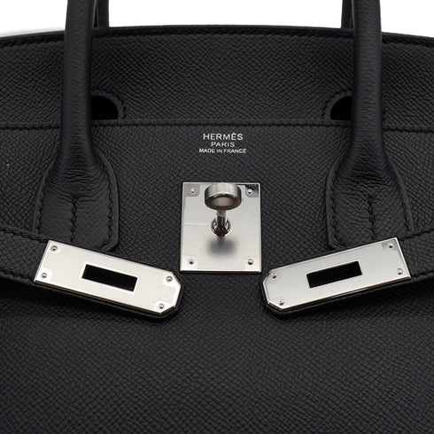 HERMES BIRKIN 30 BLACK VEAU EPSOM HAND BAG 2016 X STAMP PALLADIUM HARDWARE 90331417
