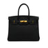 HERMES BIRKIN 30 BLACK VEAU EPSOM HAND BAG 2017 A STAMP GOLD HARDWARE 90348539