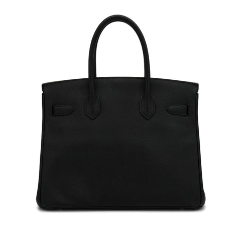 HERMES BIRKIN 30 BLACK VEAU EPSOM HAND BAG 2017 A STAMP GOLD HARDWARE 90348539