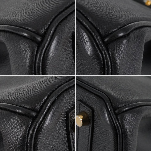 HERMES BIRKIN 30 BLACK VEAU EPSOM HAND BAG 2017 A STAMP GOLD HARDWARE 90348539