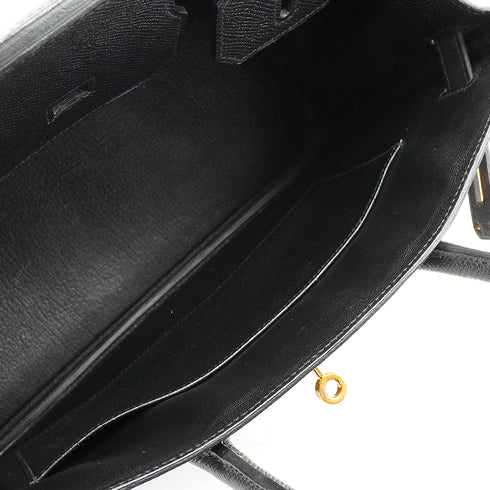HERMES BIRKIN 30 BLACK VEAU EPSOM HAND BAG 2017 A STAMP GOLD HARDWARE 90348539