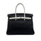 HERMES BIRKIN 30 BLACK WHITE TAURILLON CLEMENCE HAND BAG 2007 SQUARE K PALLADIUM HARDWARE 90315616