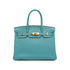 HERMES BIRKIN 30 BLEU SAINT CYR TAURILLON CLEMENCE HAND BAG 2015 T STAMP GOLD HARDWARE 90340907