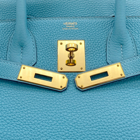 HERMES BIRKIN 30 BLUE DE NORD TOGO HAND BAG 2019 D STAMP GOLD HARDWARE 90322851