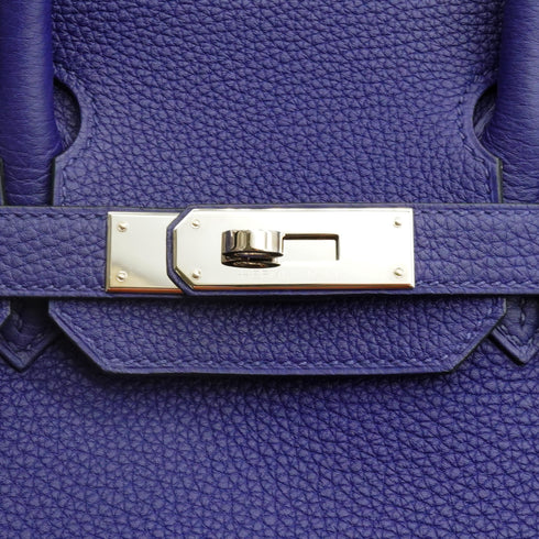 HERMES BIRKIN 30 BLUE ENCRE TOGO HAND BAG 2018 C STAMP PALLADIUM HARDWARE 90344098