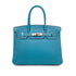 HERMES BIRKIN 30 BLUE JEAN TAURILLON CLEMENCE HAND BAG 2008 SQUARE L PALLADIUM HARDWARE 90314737