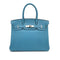 HERMES BIRKIN 30 BLUE JEAN TOGO HAND BAG 2011 SQUARE O PALLADIUM HARDWARE 90319917
