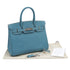 HERMES BIRKIN 30 BLUE JEAN VEAU EPSOM HAND BAG 2010 SQUARE N PALLADIUM HARDWARE 90340161