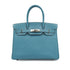 HERMES BIRKIN 30 BLUE JEAN VEAU EPSOM HAND BAG 2010 SQUARE N PALLADIUM HARDWARE 90340161