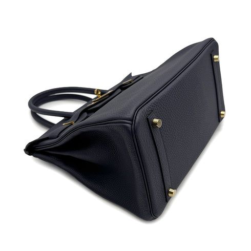 HERMES BIRKIN 30 BLUE NUIT TOGO HAND BAG 2020 Y GOLD HARDWARE 90313844