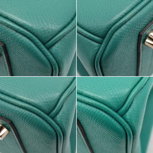 HERMES BIRKIN 30 BLUE PAON VEAU EPSOM HAND BAG 2016 X STAMP PALLADIUM HARDWARE 90343840