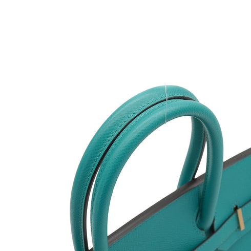 HERMES BIRKIN 30 BLUE PAON VEAU EPSOM HAND BAG 2016 X STAMP PALLADIUM HARDWARE 90343840