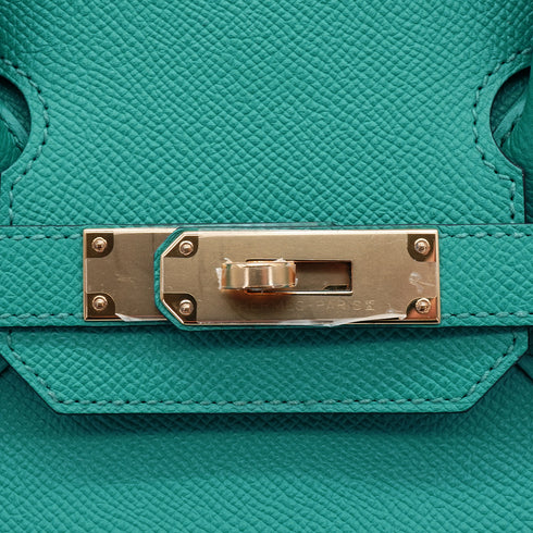 HERMES BIRKIN 30 BLUE PAON VEAU EPSOM HAND BAG 2016 X STAMP PALLADIUM HARDWARE 90343840