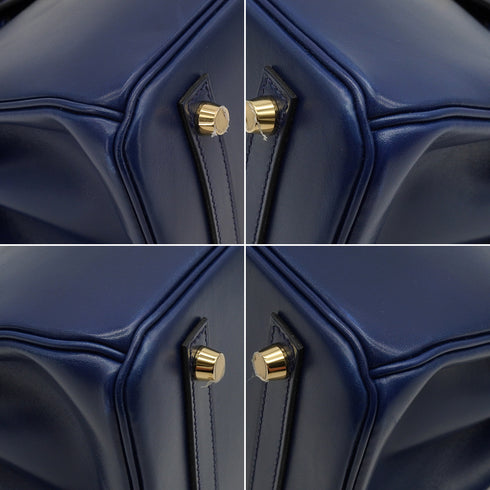 HERMES BIRKIN 30 BLUE SAPHIR BOX CALF HAND BAG 2022 U STAMP GOLD HARDWARE 90334262