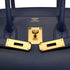 HERMES BIRKIN 30 BLUE SAPHIR BOX CALF HAND BAG 2022 U STAMP GOLD HARDWARE 90334262
