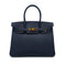 HERMES BIRKIN 30 CONTOUR BULUE INDIGO ROUGE H VEAU EPSOM HAND BAG 2017 A STAMP GOLD HARDWARE 90326203