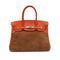 HERMES BIRKIN 30 CAPUCINE CHAMOIS SWIFT DOBLIS HAND BAG 2013 SQUARE Q GOLD HARDWARE 90331320