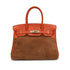 HERMES BIRKIN 30 CAPUCINE CHAMOIS SWIFT DOBLIS HAND BAG 2013 SQUARE Q GOLD HARDWARE 90331320