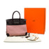 HERMES BIRKIN 30 ROUGE SELLE FRAMBOISE TOILE QUADRILLE VEAU SWIFT HAND BAG 2022 U STAMP SILVER HARDWARE 90348485
