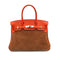 HERMES BIRKIN 30 CHAMOIS CAPUCINE GRIZZLY VEAU SWIFT HAND BAG 2014 SQUARE R GOLD HARDWARE 90340453
