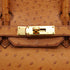 HERMES BIRKIN 30 CHESTNUT OSTRICH HAND BAG 2000 SQUARE D GOLD HARDWARE 90351046