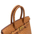 HERMES BIRKIN 30 CHESTNUT OSTRICH HAND BAG 2006 SQUARE J GOLD HARDWARE 90325611