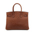 HERMES BIRKIN 30 CHESTNUT OSTRICH HAND BAG 2005 SQUARE I GOLD HARDWARE 90323975