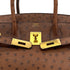 HERMES BIRKIN 30 CHESTNUT OSTRICH HAND BAG 2005 SQUARE I GOLD HARDWARE 90323975