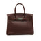 HERMES BIRKIN 30 CHOCOLATE EVERGRAIN HAND BAG 2007 SQUARE K PALLADIUM HARDWARE 90351436