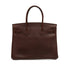HERMES BIRKIN 30 CHOCOLATE EVERGRAIN HAND BAG 2007 SQUARE K PALLADIUM HARDWARE 90351436