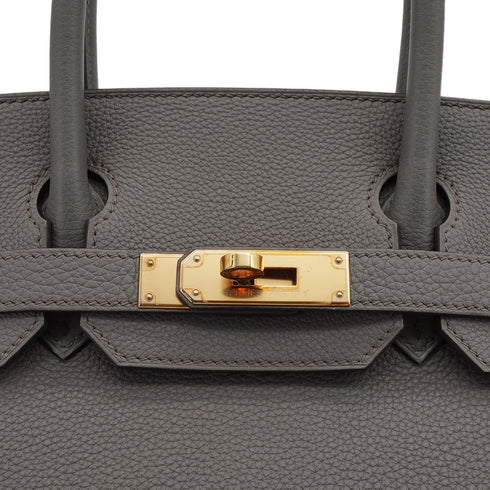 HERMES BIRKIN 30 ETAIN TOGO HAND BAG 2020 Y STAMP GOLD HARDWARE 90348406