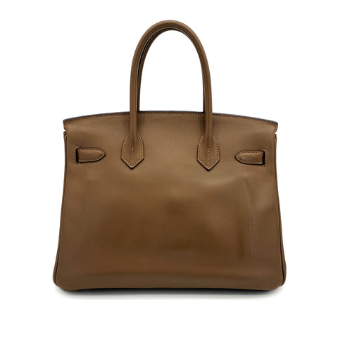 HERMES BIRKIN 30 ETOUPE SWIFT HAND BAG 2020 Y STAMP PALLADIUM HARDWARE 90325329