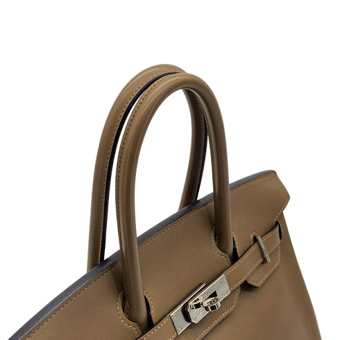 HERMES BIRKIN 30 ETOUPE SWIFT HAND BAG 2020 Y STAMP PALLADIUM HARDWARE 90325329
