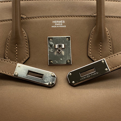 HERMES BIRKIN 30 ETOUPE SWIFT HAND BAG 2020 Y STAMP PALLADIUM HARDWARE 90325329