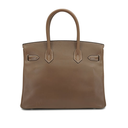 HERMES BIRKIN 30 ETOUPE TADELAKT HAND BAG 2018 C STAMP PALLADIUM HARDWARE 90330705