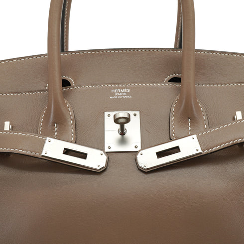 HERMES BIRKIN 30 ETOUPE TADELAKT HAND BAG 2018 C STAMP PALLADIUM HARDWARE 90330705