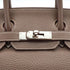 HERMES BIRKIN 30 ETOUPE TAURILLON CLEMENCE HAND BAG 2011 SQUARE O PALLADIUM HARDWARE 90340492
