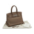 HERMES BIRKIN 30 ETOUPE TAURILLON CLEMENCE HAND BAG 2011 SQUARE O PALLADIUM HARDWARE 90340492