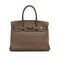 HERMES BIRKIN 30 ETOUPE TAURILLON CLEMENCE HAND BAG 2011 SQUARE O PALLADIUM HARDWARE 90340492