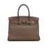 HERMES BIRKIN 30 ETOUPE TAURILLON CLEMENCE HAND BAG 2011 SQUARE O PALLADIUM HARDWARE 90340492