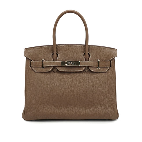 HERMES BIRKIN 30 ETOUPE TOGO HAND BAG 2009 SQUARE M PALLADIUM HARDWARE 90333709