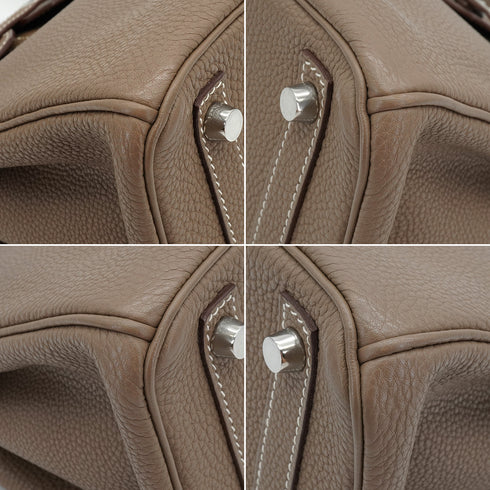 HERMES BIRKIN 30 ETOUPE TOGO HAND BAG 2009 SQUARE M PALLADIUM HARDWARE 90333709